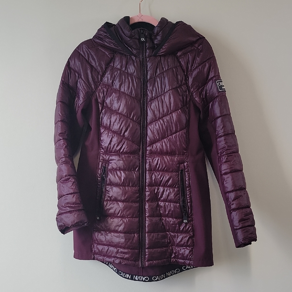 Calvin Klein Performance Deep Purple Quilted Jacket